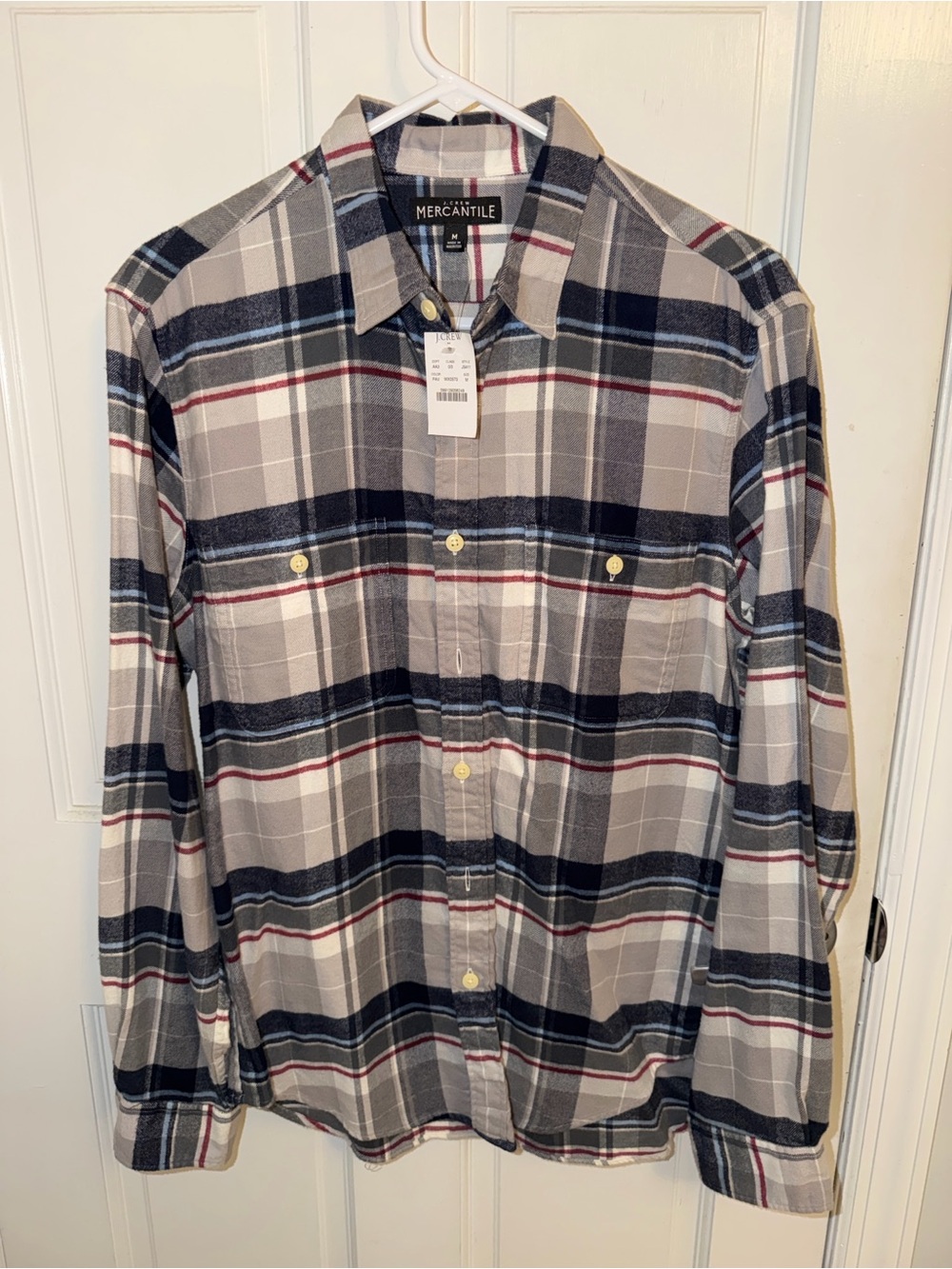 New with tags J. Crew Men's Flannel Plaid Button-Down Shirt